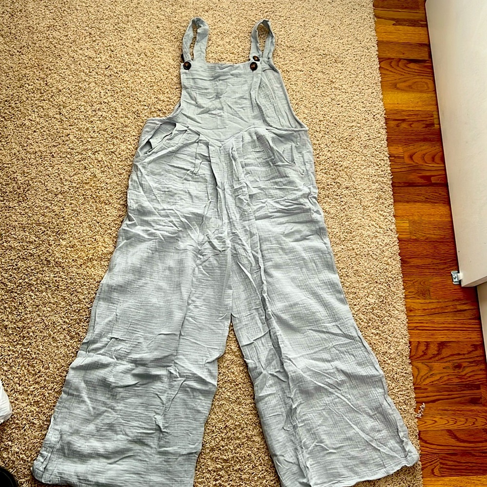 Super light blue-grey cotton jumper